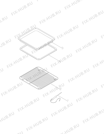 Взрыв-схема плиты (духовки) Aeg 6130V-MA - Схема узла H10 Oven Furniture, Users manual